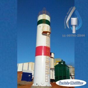 Reservatório Metalico Apoiado Para reserva de incêndio